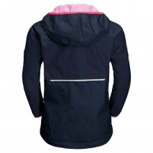 Jack Wolfskin Regenjacke Rainy (wind- und wasserdicht) blau/pink Kinder